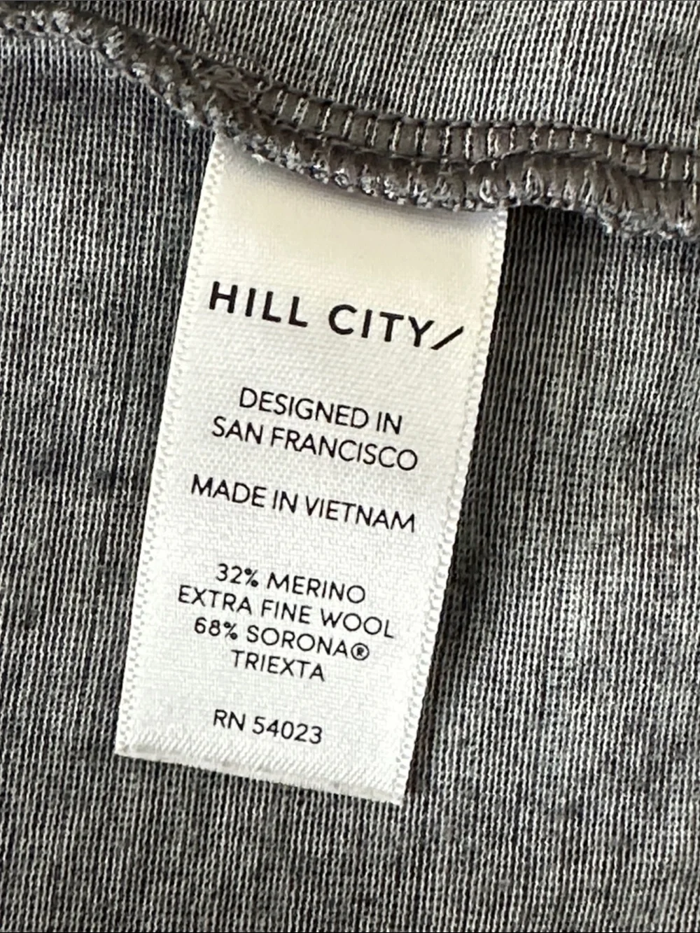 Men’s Hill City merino wool blend long sleeve- L